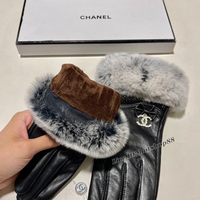 CHANEL專門店香奈兒秋冬懶兔毛羊皮手套手機觸屏 mmyj2680